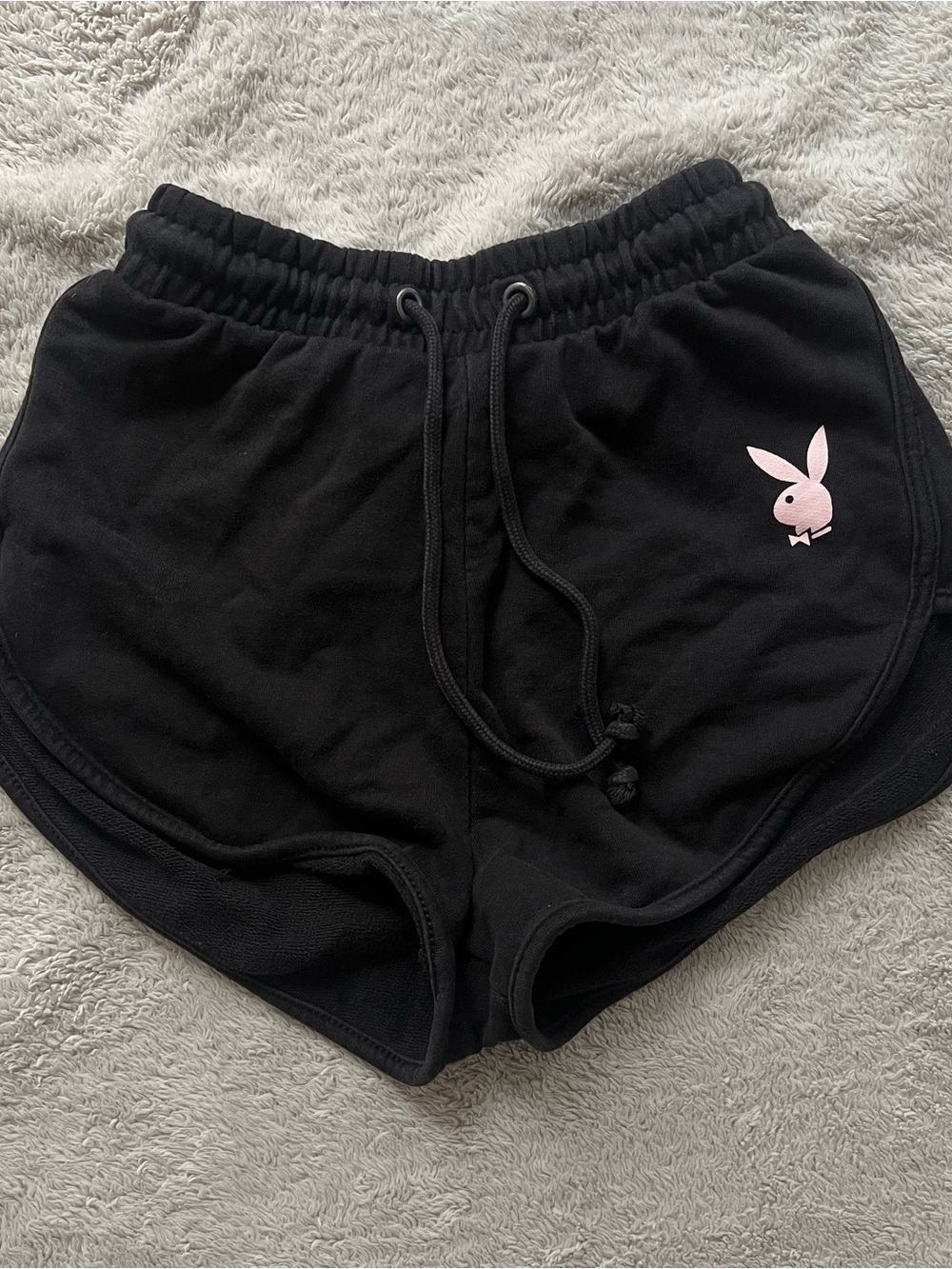 Playboy x Missguided Black Loungewear Shorts